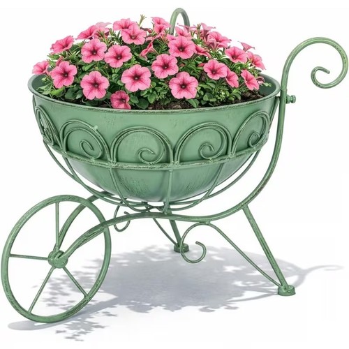 Vintage gar metal wheelbarrow - vintage,