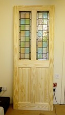 ( Brand New ) Traditional Stained Glass Internal Door (Clear Pine)