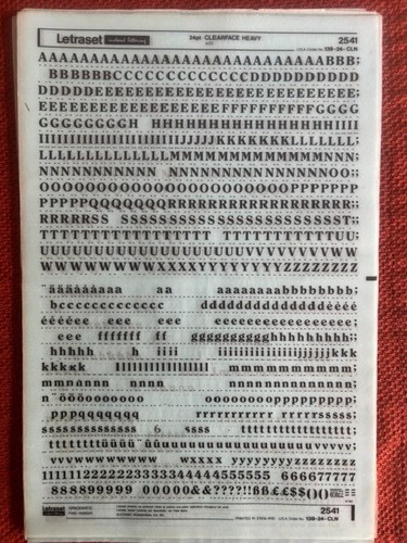 Letraset instant lettering - letraset,