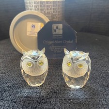 Swarovski Crystal Large Owl 7636 PAIR