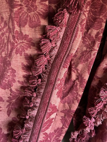 Pair dark red chenille - pair, of