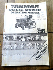 YANMAR YM12 YM14 MOWER OPERATION MANUAL DIESEL MINI TRACTOR GRASS COLUMN TYPE
