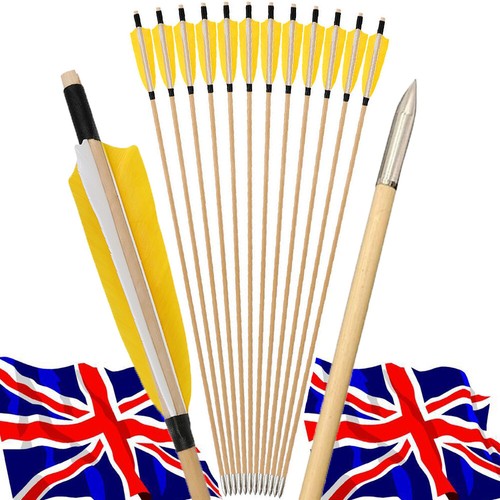 12x archery wooden arrows - 12x,