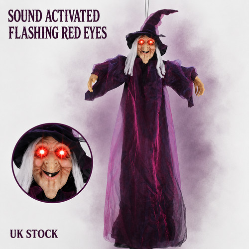 Animated hanging talking - talking, witch