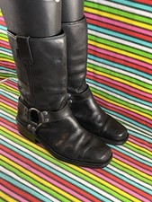 Vintage Women’s Cowboy Western Cowgirl Biker Leather Roper Riding Boots Uk 6.5