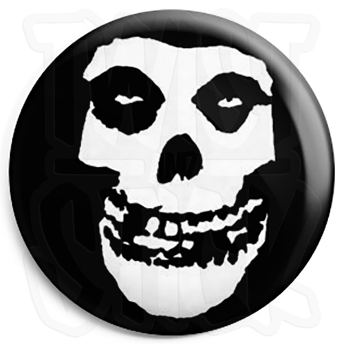 Misfits skull button badge - skull,