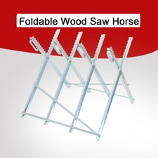 Sawhorse Logs Wood Chainsaw Cutting Work Bench Wood Log Holder 4 Handles