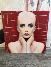 “ANNIE LENNOX” Silk Screen Canvas STEVE KAUFMAN Signed, 14/30 SAK Warhol 15” EC