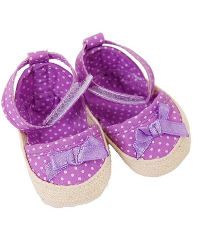 Lilac spotty dolls - lilac, espadrilles