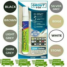 2 x GROUT PEN* REVIVES RESTORES TILE GROUT ANTI MOULD WHITE BLACK GREY SILVER UK
