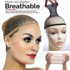 Black Real Hair Elastic Wig Cap Fishnet Liner Weaving Mesh Stocking Sleep Net UK