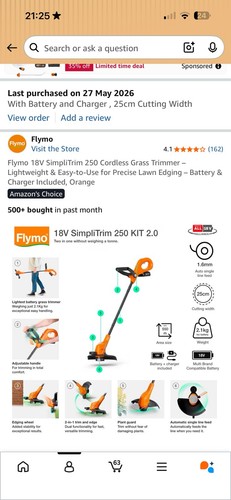 Flymo 18v simplitrim 250 - simplitrim, kit