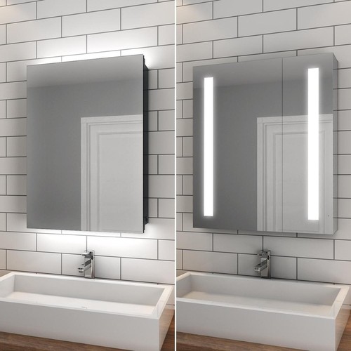 Bathroom mirror cabinet - bathroom, with