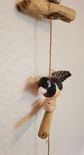 Birds Hanging Mobile Drift Wood On String 3 Birds Hand carved Fairtrade Cute.
