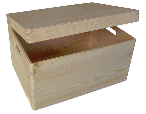 Plain wooden box - plain,