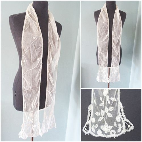 Antique princess lace shawl - antique,