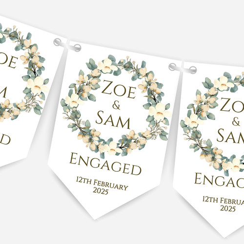 Engagement wedding bunting - wedding,