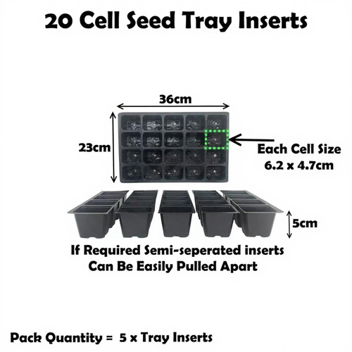 Cell tray inserts full - 20,