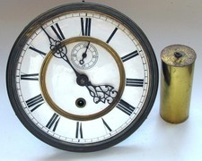 Vienna Wall Clock Mechanism and Weight for Spares or Repair - Gustav Becker?