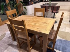 Oak Dining Table Set with 4