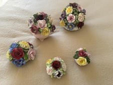 Set of 5 Vintage English Bone China Flower Posies – Royal Adderley, Aynsley
