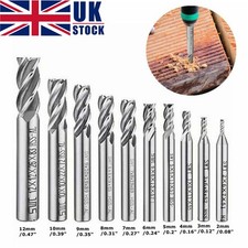10Pcs 4 Flute HSS End Mill