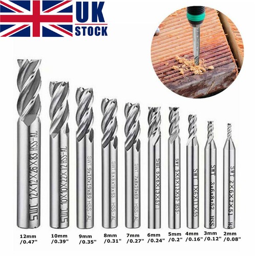 10pcs flute hss end - hss, mill