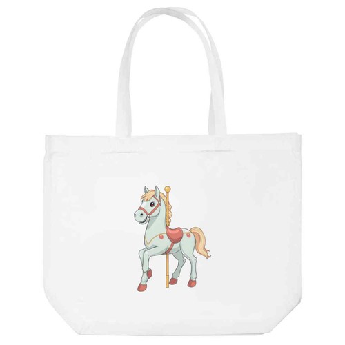 Carousel horse tote shopping - horse',