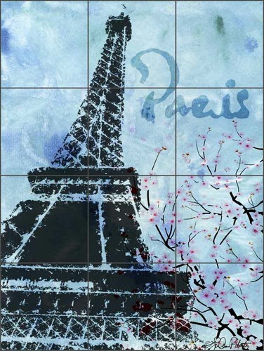 Eiffel tower tile - tower, backsplash