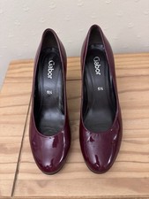 Women’s Gabor Nesta patent leather shoes in burgundy (5.5)