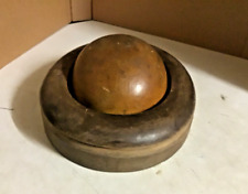 Antique Wood Milliner Hat Block and Brim Form