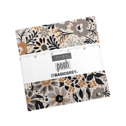 Moda charm pack posh basic - pack, by
