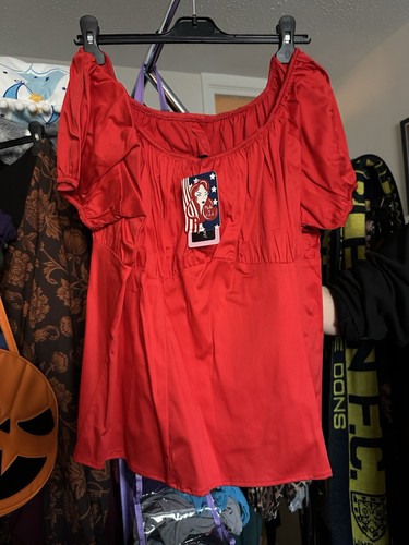 Pinup girl clothing red cotton - pinup,