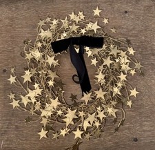 CHRISTMAS Habitat Decorative Gold Star Wreath, 40cm approx