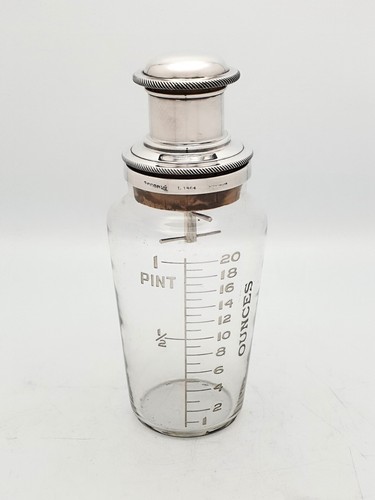 Glass silver plated cocktail - glass, silver-plated