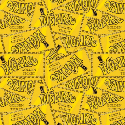 Golden tickets willy wonka - golden,