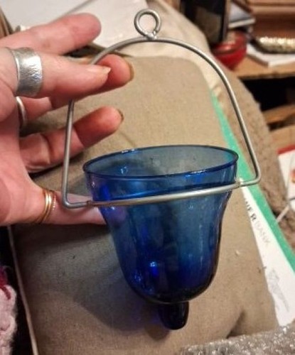 Dark blue coloured glass