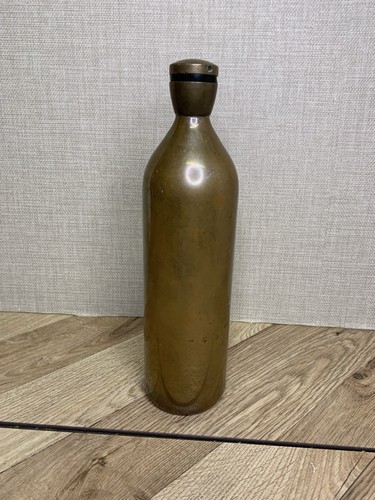 Antique brass flask hot - ~,