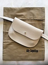 ALLY CAPELLINO Ivory Sturdy Leather Belt/ Bag