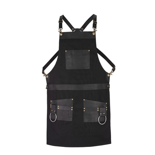 Black canvas apron - canvas,