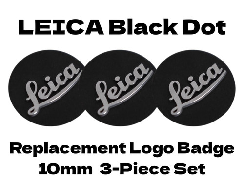 Leica logo badge black - logo, 3-piece