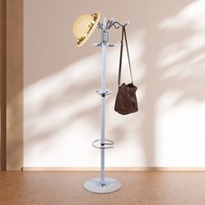 Metal Coat Rack Tree Stand Clothes Hat Bag Hanger Umbrella Holder Home 16 Hooks