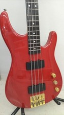 (Peavey) Palaedium Red Gold Hardware Made in USA Solid Body Electric Bass Guitar