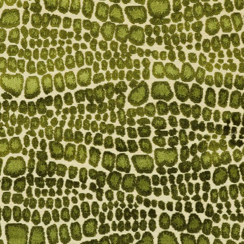 Green animal pattern velvet - green,