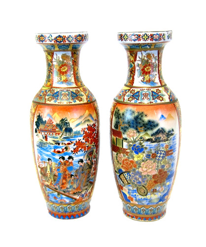 Pair chinese satsuma style - chinese, satsuma-style