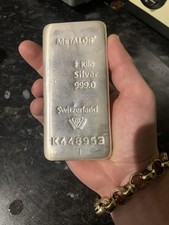 1kg Silver Bullion Bar 999