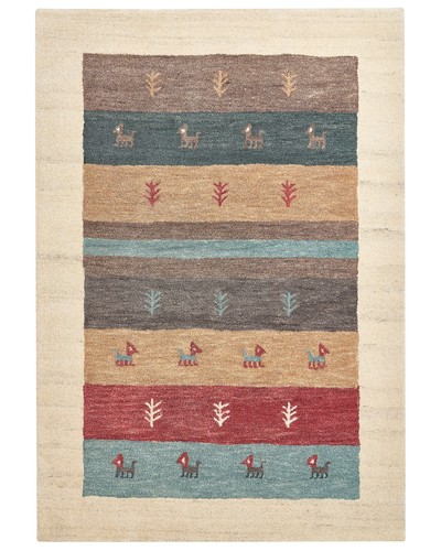 Wool gabbeh area rug - wool,