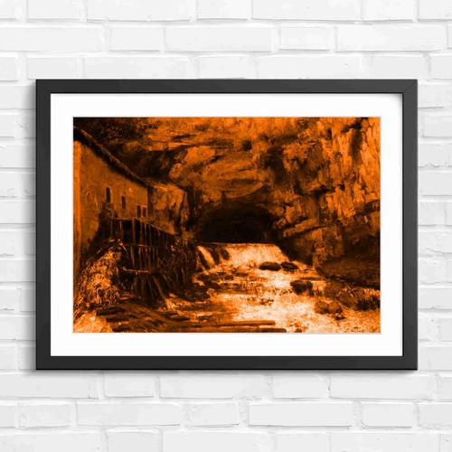 Old mill and waterfall - mill,