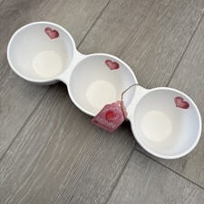 Stoneware Divided Triple