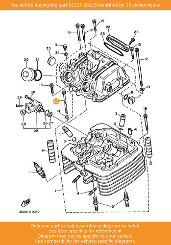 Yamaha bolt 91317 06115 oem - yamaha, 91317-06115